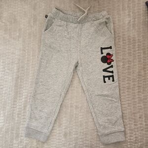 GAP Gray Toddler Joggers With Minnie Love Print